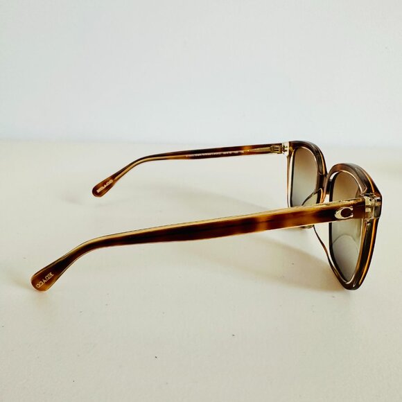 NEW COACH WOMEN'S 56MM DARK TORTOISE CANARY SUNGLASSES HC8381F-57563J-56 - Picture 4 of 13